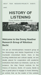 Mobile Screenshot of history-of-listening.com